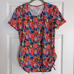 Calypsa floral swim top, size large